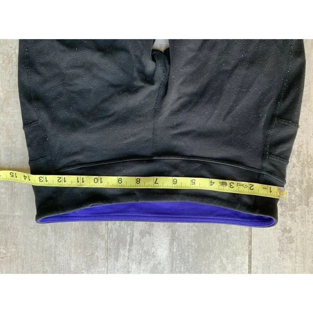 LULULEMON Black Straight Leg Luon Leggings Pants RARE VINTAGE Back Butt Pocket 6
